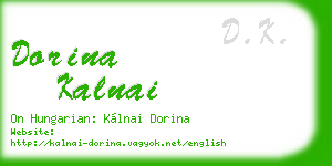 dorina kalnai business card