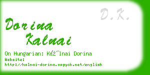 dorina kalnai business card